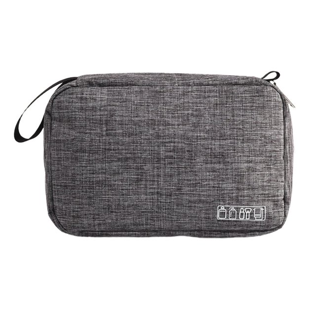 Makeup Bag Portable Hook Design Polyester Multiple Compartments Travel Cosmetic Organizer for Women