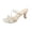 Silver High Heels Shoes for Women, variant on hopeusnice High Heels Shoes for Women Trendy Non-slip PU Materials Summer Shoes Open Toe Soft Women's High Heels Shoes Tapered High heel Breathable Round toe Dress Shoes Silver 40