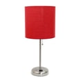 thumbnail image 1 of LimeLights Stick Lamp with Charging Outlet and Fabric Shade, 1 of 4