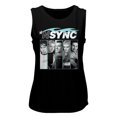 thumbnail image 1 of Nsync Blue Flame Black Women's Muscle Tank Top, 1 of 2