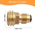 thumbnail image 3 of Qyaukm Propane Tank Adapter, Heavy Duty Conversion Connector with Leak Proof Design, Solid Brass Construction for Grills, Camping Stoves, Rv & Outdoor Heating Equipment, 3 of 8