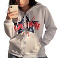 thumbnail image 1 of MesaSe Sweat à Capuche Zippé pour Femmes Mode Imprimé Étoile avec Poches, 1 of 9