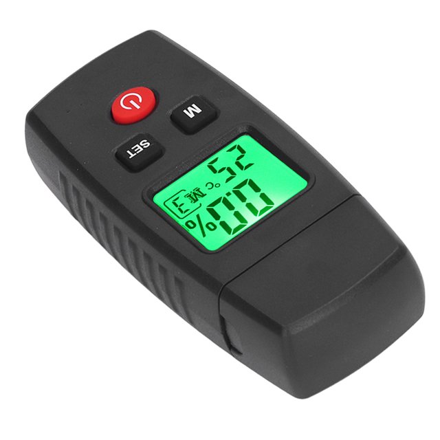 Mètre d'Humidité, Type à Épingle Libre Calibration Grand Gamme d'Humidité Utilitaire Facile Affichage Numérique pour Matériau