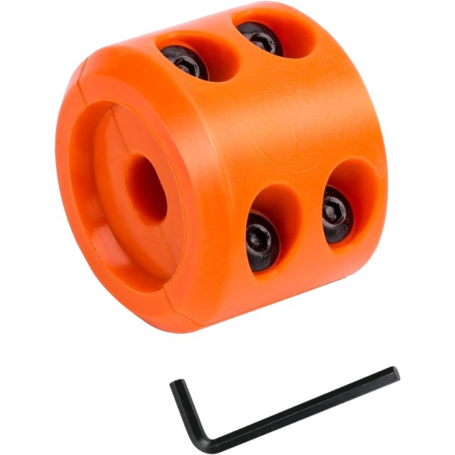 ORUYROP Winch Cable Hook Stopper, Silicone Rubber Stopper Protects Synthetic Winch Rope, Towing Hook, Cable Line for ATV UTV, Orange