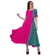 thumbnail image 2 of Moomaya Robe de Soirée à Manches Courtes en Viscose Style Santoon à Encolure Dégagée pour Femmes, 2 of 4
