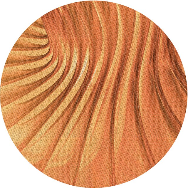 Ahgly Company Tapis d'Intérieur Ronds Transitionnels Lavables à la Machine Orange Rouge Orange, 7 Pieds Rond