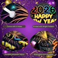 thumbnail image 4 of Colorful Fireworks 2026 New Year Banner Shiny Stars Happy New Year Display Champagne Glass Design Party Balloons 2026 Celebration Backdrop for New Year Party 2026 Celebration New Year Eve Event, 4 of 5