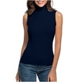 thumbnail image 1 of Meichang Col Roulé Noir pour Femmes, Débardeur Sans Manches Grande Taille Extensible Ajusté Couche de Base, 1 of 6
