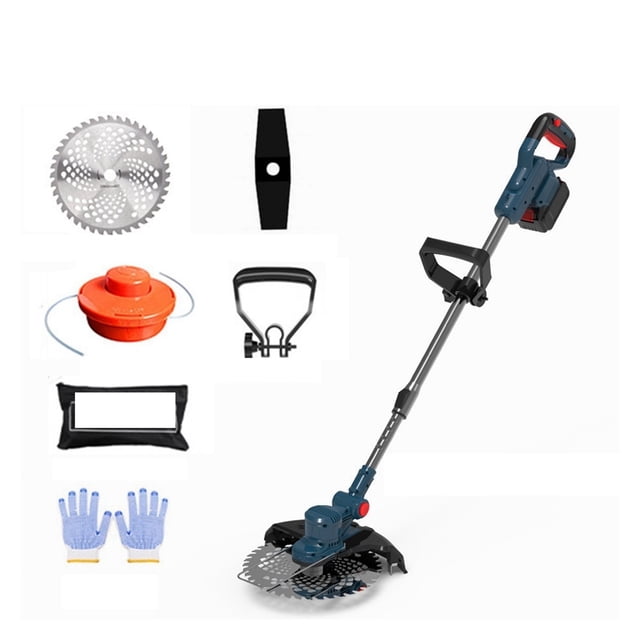Tondeuse à Gazon Sans Fil Moteur Sans Balais Tondeuse Électrique à Gazon Longueur et Angle Réglables Télescopique Élagage Outils de Jardin Roue à Fil, Facile à Utiliser