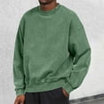 thumbnail image 2 of Ediodpoh Men's Casual Shoulder Drop Solid Color Soft Comfortable Hoodie Sweatshirt for Men Green L, 2 of 6
