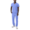 thumbnail image 1 of Adar Addition Go-Basic Scrub Set For Men - Classic V-Neck Scrub Top & Cargo Scrub Pants, 1 of 7