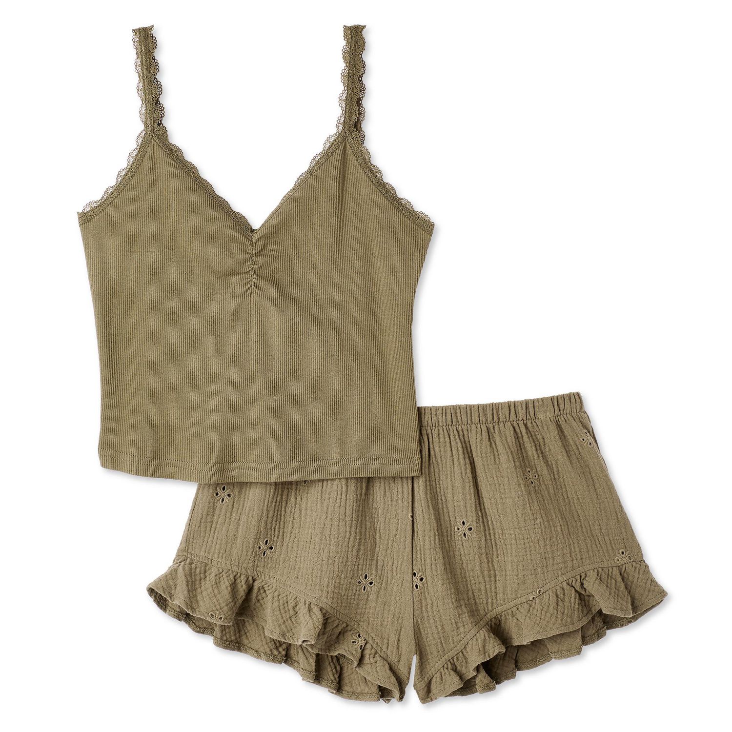 No Boundaries Women's Two Piece Pajama Set