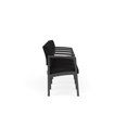 thumbnail image 4 of Lenox Steel Reception Waiting Room 4 Seats Chair / Charcoal Steel / Black, 4 of 5