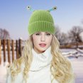 thumbnail image 1 of Cute And Funny Knitted Wool Hat, Eyes And Antennas Fresh And Sweet For Going Out On The Street, 1 of 1