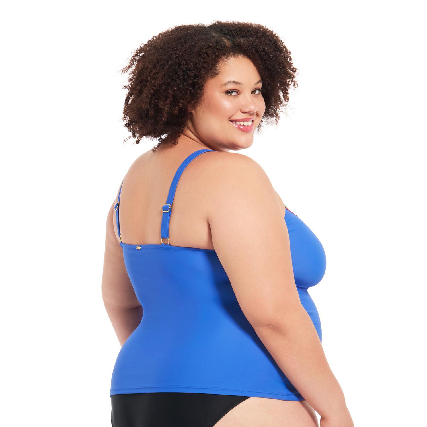 Krista Plus Tankini D-Cup Haut de maillot de bain tankini à encolure dégagée pour femme
