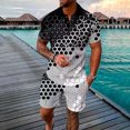 thumbnail image 4 of Chemise à Manches Longues pour Hommes Ensembles de Survêtements 2 Pcs Ensembles d'Été Mode Chemise Décontractée Manches Courtes et Shorts Ensemble Col Rabattu Chemises pour Hommes Manches Longues, 4 of 6