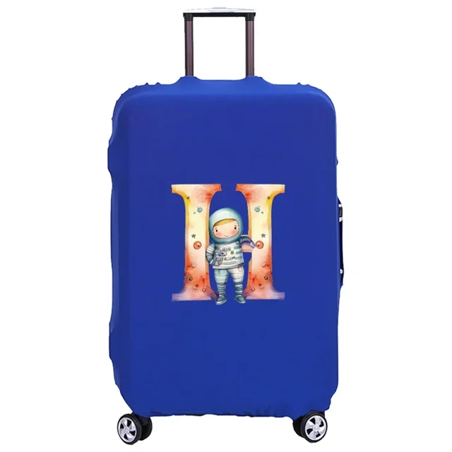 Luggage Cover Washable Case Cover Protective Case Scratch Proof Case Cover Suitable for Astronaut Print Pattern Fits 18-32 Inch 8astronaut letter H L