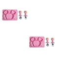 thumbnail image 4 of mmirethe Easy To Clean Baby Silicone Tableware Set Made With Silicone And Stainless Steel For Encourages Pink 2 2Set, 4 of 6