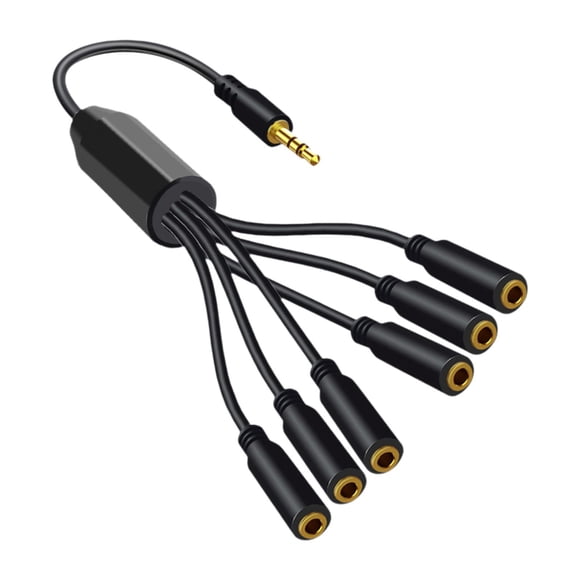 TISHITA 3.5mm Audio Cable 3.5mm TRS Male to Female Cable for Earphone Headset Phones 6 ways 3.5mm Female
