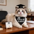 thumbnail image 4 of Pet Graduation Cap and Adjustable Bow Tie Set with Elastic Strap, Black Polyester, Fits Small to Medium Dogs and Cats, Lightweight Photo Prop for School and Graduation, 16x16x9 cm, 4 of 6