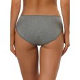 thumbnail image 3 of INSPIRE CHIC Women's Period Underwear Mid-Rised Hipster Panties, Available in Plus Size L Gray, 3 of 4