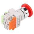 thumbnail image 3 of Mushroom Head LAY37-11ZS Button Switch, Durable 5A 220V Self-Locking Button Switch, For Outdoor Home Industry, 3 of 8