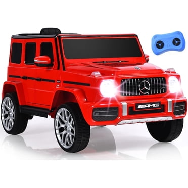 OLAKIDS Licensed Mercedes Benz G63 Kids Ride On Car, 12V Electric Vehicle with Remote Control, Double Open Doors, Music, Bluetooth, Wheels Suspension, Battery Powered for Children Boy Girl