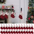 thumbnail image 1 of Vaidha Christmas Decorations Red Knitted Alphabet Embroidered Christmas Socks Colorful 26 Letter Gift Socks, 1 of 4