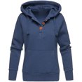 thumbnail image 1 of Pompotops Femmes Dames Chandail à Capuche Uni Bouton Manches Longues Chandail Tops Chemise, 1 of 3