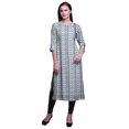 thumbnail image 1 of Bimba Tunique Droite à Manches 3/4, Hauts Imprimés, Kurta, Tenue d'Été pour Femmes, 1 of 6