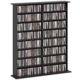 thumbnail image 1 of HOMCOM Armoire de Rangement Multimédia Étagère à DVD à 8 Niveaux avec Tablettes Ajustables Noir, 1 of 10