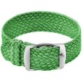 thumbnail image 1 of Bracelet Unisexe en Nylon Perlon avec Boucle Argentée en Acier Inoxydable, Vert, 18 mm, 1 of 6
