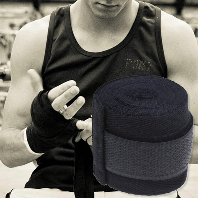 Gant de Sport Bandage de Boxe Muay MMA Taekwondo (Noir)