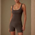 thumbnail image 2 of Yuyuzo Women Workout Jumpsuits Ribbed Square Neck 1 Piece Seamless Tank Top Sleeveless Rompers, 2 of 5