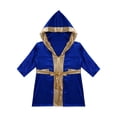thumbnail image 4 of Moggemol Kids Girls Boys Boxer Clothes Boxing Robe And Print Shorts Gloves Set For Mma Kickboxing Royal Blue 16, 4 of 7