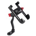 thumbnail image 1 of PROMEND Universal Motorcycle Phone Mount - Rearview Mirror Attachment, Aluminum Alloy, Adjustable 55-95mm, 360° Rotation, Black (SJJ-299E), 1 of 7