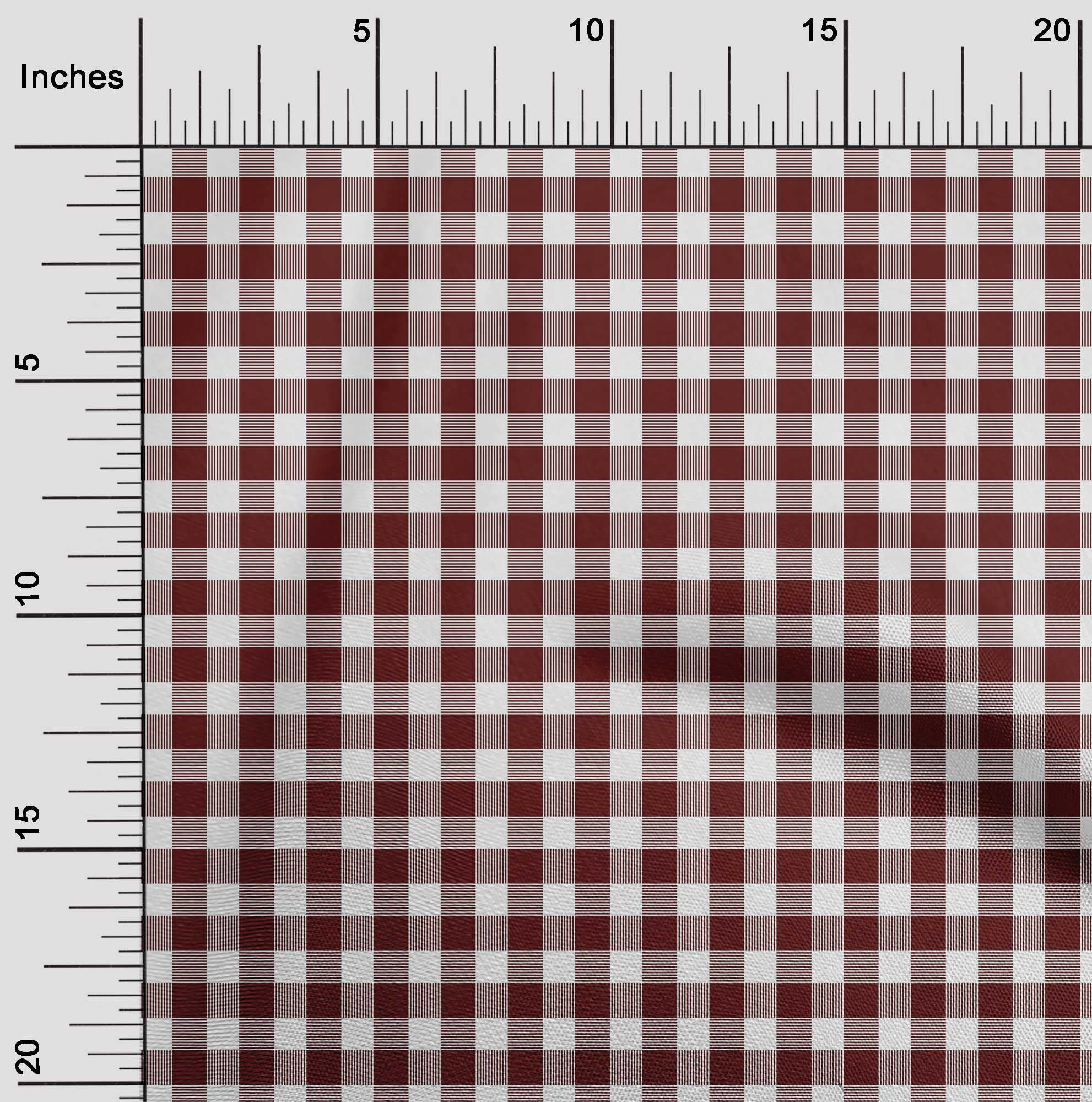 oneOone Polyester Lycra Fabric Gingham Check Print Fabric By The Yard 56 Inch Wide