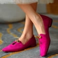 thumbnail image 4 of LSLJS Women's Thick-heeled Solid Color Low-cut with Mid-mouth Single Shoes, 4 of 7