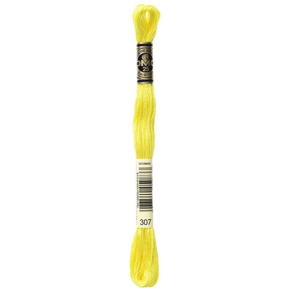 DMC coton 6 brins fil à broder 8 m (8.7 yd) jaune