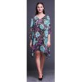 thumbnail image 2 of Bimba Kaftan de Plage Aquarelle, Paréo de Bikini, Robe Midi pour Femmes, Caftan Court - 4X-5X, 2 of 5
