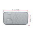 thumbnail image 2 of Universal Car Sun Visor CD Holder DVD VCD Card Storage Pocket PU Leather CD Organizer, Grey, 2 of 10