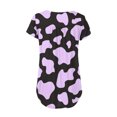 thumbnail image 5 of SMihono Hauts pour Femmes Été Chic Décontracté T-Shirt à Col Rond pour Femmes avec Imprimé Vache Couvrant Haut à Manches Courtes pour Femmes T-Shirt Oversize pour Femmes, 5 of 5