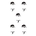 thumbnail image 1 of Youkk Water Proof Dark Wall Stickers For Light Switches Wide Application Wall Decals 003 5Set, 1 of 6