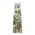 thumbnail image 5 of SMihono Robe d'Été Boho pour Femmes Grande Taille Robes d'Été pour Femmes Décontractées Boho Imprimées Cerceau Bretelles Plage Longue Maxi Robe avec Poches, 5 of 5