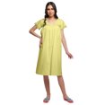 thumbnail image 1 of Moomaya Robe de Nuit d'Allaitement à Manches Courtes en Popeline de Coton Unie pour Femmes, 1 of 5