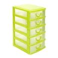 thumbnail image 1 of RXIRUCGD 13*9*18cm Mini Organizer Box Storage Container Case with 5 Clear Desktop Drawer Units,Green, 1 of 2