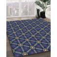 thumbnail image 3 of Ahgly Company Tapis d'Intérieur Lavable en Machine Carré Bleu Transitionnel, 4 Pieds Carré, 3 of 7