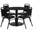 thumbnail image 1 of Bowery Hill 5 Piece Round Laminate Table Set in Black, 1 of 2