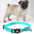 thumbnail image 3 of Safety Reflective Pet Collar with Bell Adjustable Animal Nylon Collar Adjustable Webbing Breakaway Necklace,Blue, 3 of 8