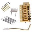 thumbnail image 1 of Zinc Guitar Bridge Saddle Replacement Set for Electric Guitar - Gold, as, 1 of 8